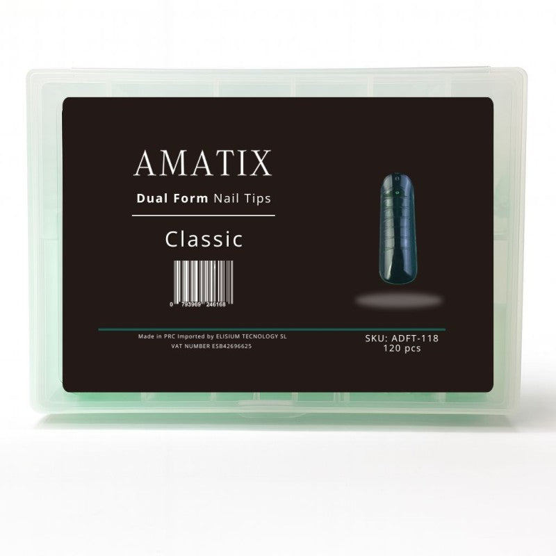 Amatix Dual Form Nail Tips Classic 120uni 12 tamaños