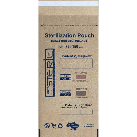 Bolsa Kraft ProSteril Marron 75x150mm 100ud