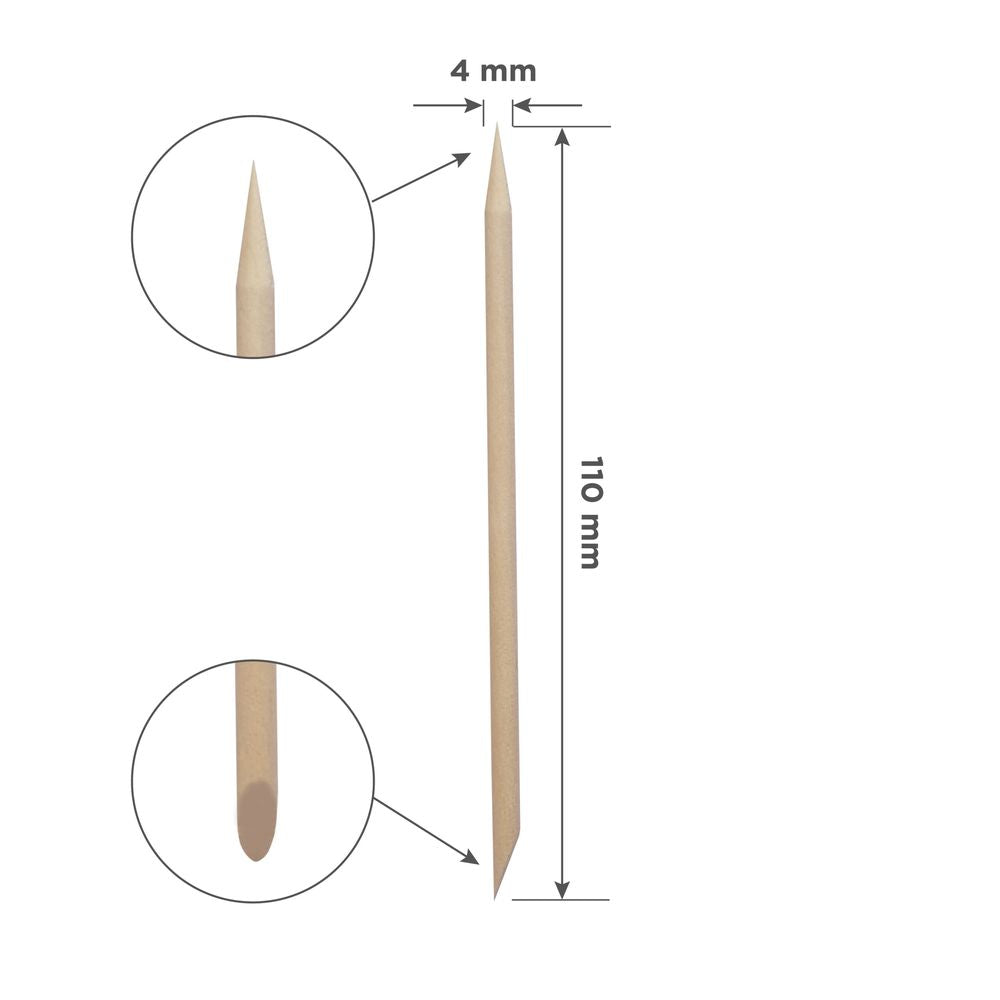 Palito de naranjo STALEKS PRO para manicura, de madera, 110 mm