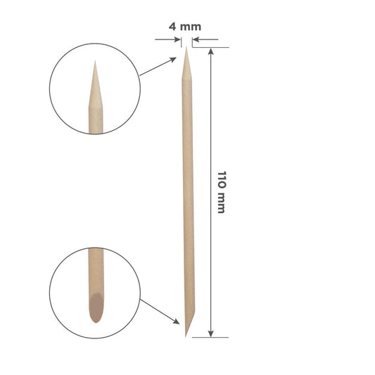 Palito de naranjo STALEKS PRO para manicura, de madera, 110 mm