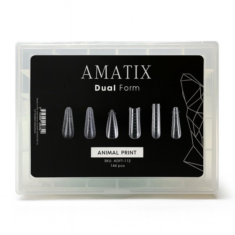 Amatix Dual Form Nail Tips Animal Print 144uni 6 formas