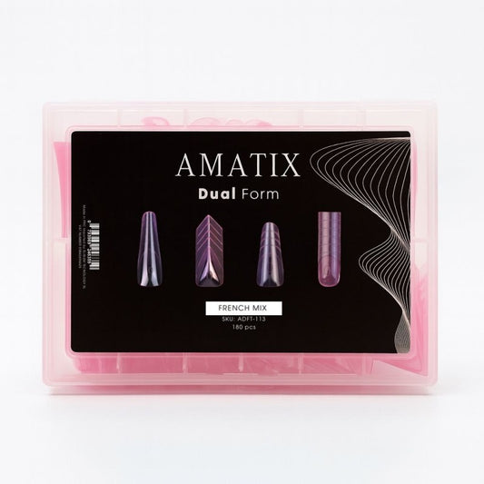 Amatix Dual Form Nail Tips French Box 180uni 4 formas