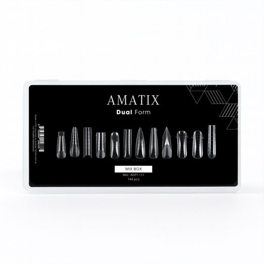 Amatix Dual Form Nail Tips Mix Box 144uni 12 tamaños