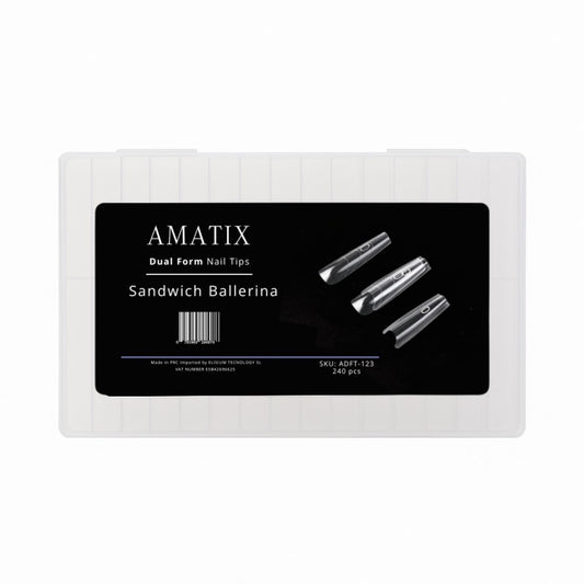 Amatix Dual Form Nail Tips Sandwich Ballerina 240uni 15 tamaños