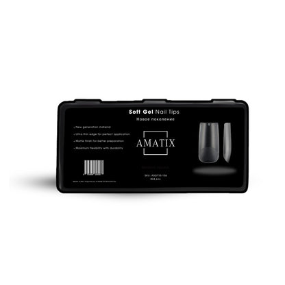 Amatix Soft Gel Nail Tips Medium Square 504uni 12 tamaños