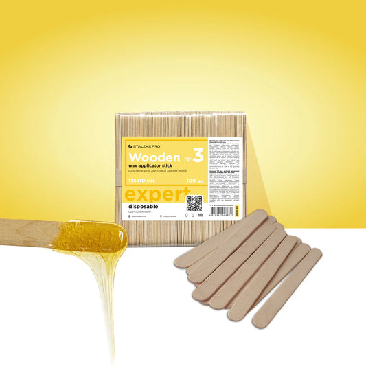 Espátulas De Cera De Madera STALEKS PRO Número 3