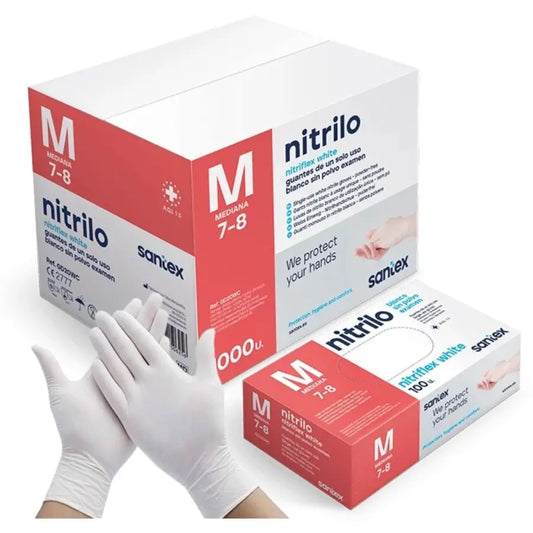 Guante Nitrilo 3,5g blanco 100 uds