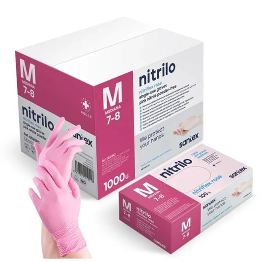 Guante Nitrilo 3,5g rosa 100 uds.